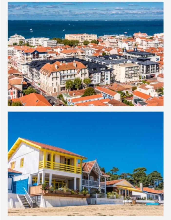 Appartement Vue Sur Baie Et Ocean, 100 M De La Plage Et Du Centre Par Chemin Prive Arcachon Luaran gambar